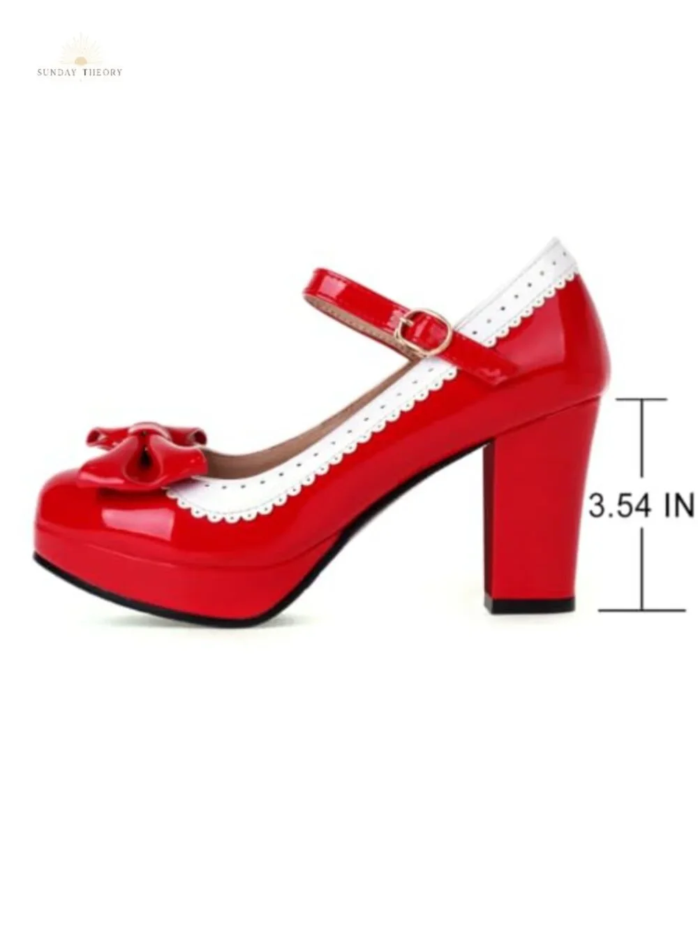 Lolita Bow Platform High Heel Women Rockabilly Mary Jane